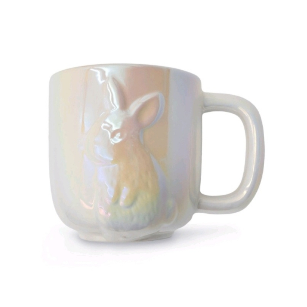 Bullseye's Playground 11oz Easter Ceramic Coffee Mugs Bunny set of 4 mugs